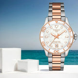 Tissot Seastar White Dial Two Tone Steel Strap Watch for Women - T120.210.22.111.00