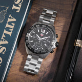 Tag Heuer Formula 1 Chronograph Black Dial Silver Steel Strap Watch for Men - CAZ1010.BA0842