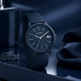 Lacoste 12.12 Blue Dial Blue Silicon Strap Watch for Men - 2011241