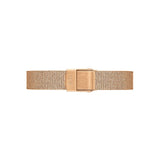 Daniel Wellington Quadro Melrose Black Dial Rose Gold Mesh Bracelet Watch For Women - DW00100432