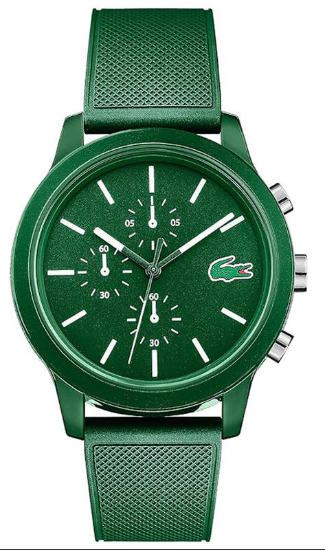 Lacoste 12.12 Green Dial Green Silicone Strap Watch for Men - 2010973