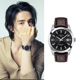 Tissot Gentleman Powermatic 80 Silicium Black Dial Brown Leather Strap Watch For Men - T127.407.16.051.01