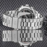Lacoste Boston Blue Dial Silver Steel Strap Watch for Men - 2011081