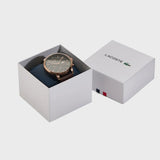 Lacoste Replay Black Dial Brown Leather Strap Watch for Men - 2011257