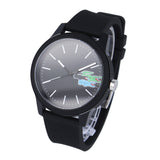 Lacoste 12.12 Black Dial Black Silicon Strap Watch for Men - 2011134