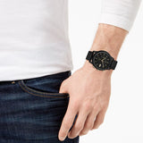 Lacoste 12.12 Black Dial Black Silicon Strap Watch for Men - 2011012