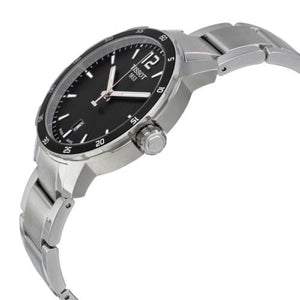 Tissot T-Sport Quickster Black Dial Silver Steel Strap Watch for Men - T095.410.11.057.00