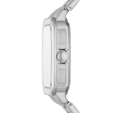Fossil Inscription Black Dial Silver Steel Strap Watch for Men - FS5933
