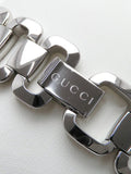 Gucci G Diamonds Black Dial Silver Steel Strap Watch For Women - YA125509