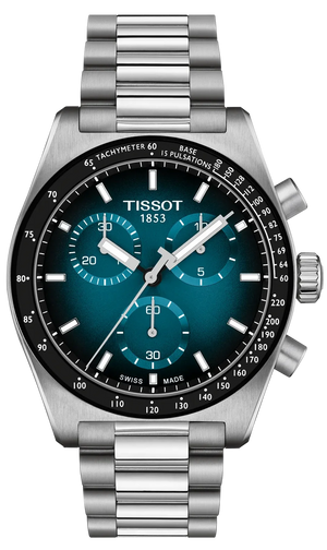 Tissot PR516 Blue Dial Silver Steel Strap Watch for Men - T149.417.11.041.01