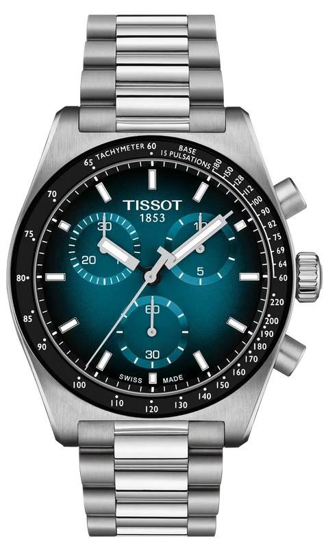 Tissot PR516 Blue Dial Silver Steel Strap Watch for Men - T149.417.11.041.01