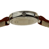 Gucci Interlocking G Brown Dial Brown Leather Strap Watch For Women - YA133319