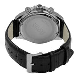 Hugo Boss Ikon Chronograph Black Dial Black Leather Strap Watch for Men - 1513178