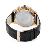 Hugo Boss Ikon Chronograph Black Dial Black Leather Strap Watch for Men - 1513179