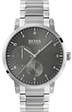 Hugo Boss Oxygen Chronograph Grey Dial Silver Steel Strap Watch for Men - 1513596