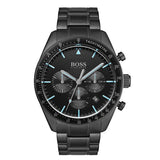 Hugo Boss Trophy Chronograph Black Dial Black Steel Strap Watch for Men - 1513675