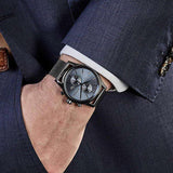 Hugo Boss Jet Chrongraph Blue Dial Gunmetal Grey Mesh Bracelet Watch for Men - 1513677