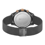 Hugo Boss Associate Chronograph Black Dial Black Mesh Bracelet Watch for Men - 1513811