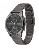 Hugo Boss Associate Chronograph Grey Dial Grey Mesh Bracelet Watch for Men - 1513870