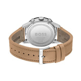 Hugo Boss Allure Chronograph Black Dial Brown Leather Strap Watch for Men - 1513964