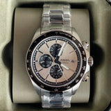 Fossil Autocross Silver Dial Silver Steel Strap Watch for Men - BQ2873