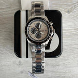 Fossil Autocross Silver Dial Silver Steel Strap Watch for Men - BQ2873