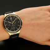 Tommy Hilfiger Eve Chronograph Quartz Black Dial Black Silicone Strap Watch For Women - 1782282