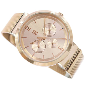 Tommy Hilfiger Lidia Rose Gold Dial Rose Gold Mesh Strap Watch for Women - 1782538