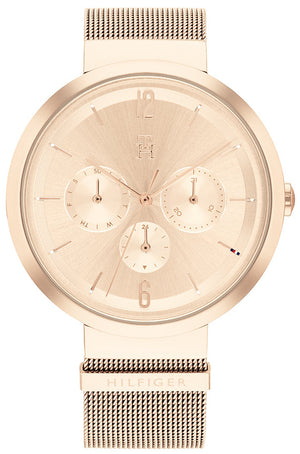 Tommy Hilfiger Lidia Rose Gold Dial Rose Gold Mesh Strap Watch for Women - 1782538