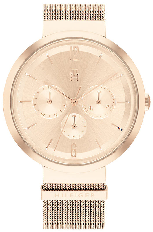 Tommy Hilfiger Lidia Rose Gold Dial Rose Gold Mesh Strap Watch for Women - 1782538