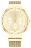 Tommy Hilfiger Lidia Gold Dial Gold Mesh Strap Watch for Women - 1782539