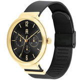 Tommy Hilfiger Lidia Black Dial Black Mesh Strap Watch for Women  - 1782540