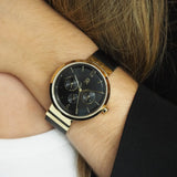 Tommy Hilfiger Lidia Black Dial Black Mesh Strap Watch for Women  - 1782540