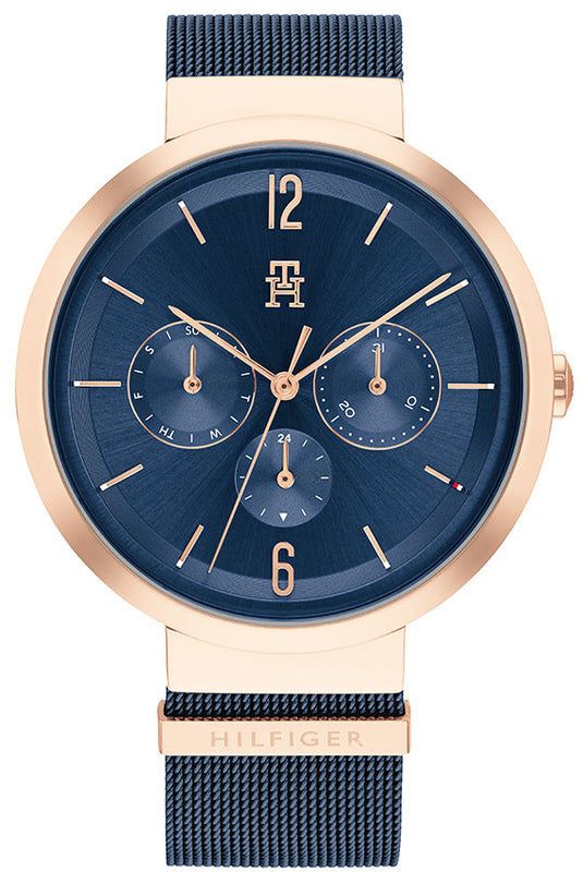 Tommy Hilfiger Lidia Blue Dial Blue Mesh Strap Watch for Women - 1782541
