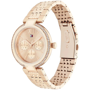 Tommy Hilfiger Sophia Rose Gold Dial Rose Gold Steel Strap Watch for Women - 1782696