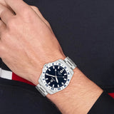 Tommy Hilfiger TH85 Blue Dial Silver Steel Strap Watch for Men - 1792132