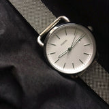 Fossil Commuter White Dial Silver Steel Strap Watch for Women - ES4331