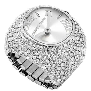 Michael Kors Rylee Silver Dial Silver Steel Strap Ring Watch for Women - MK4848