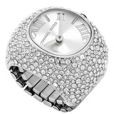 Michael Kors Rylee Silver Dial Silver Steel Strap Ring Watch for Women - MK4848