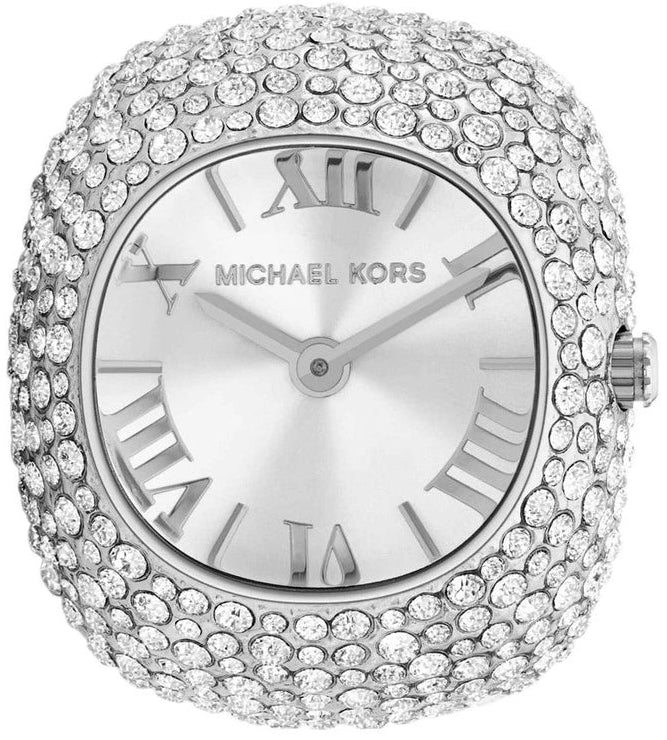Michael Kors Rylee Silver Dial Silver Steel Strap Ring Watch for Women - MK4848