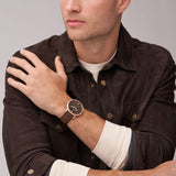 Fossil Neutra Brown Dial Brown Leather Strap Watch for Men - FS6026