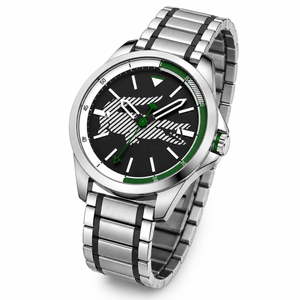 Lacoste Capbreton Gray Dial 2 Tone Steel Strap Watch for Men - 2010943