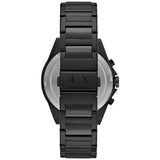 Armani Exchange Drexler Chronograph Black Dial Black Steel Strap Watch For Men - AX2639