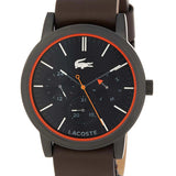 Lacoste Metro Black Dial Brown Leather Strap Watch for Men - 2010877