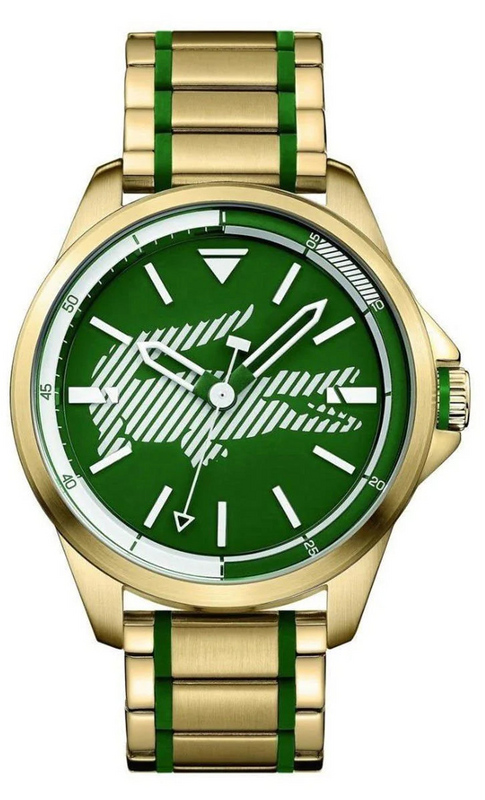 Lacoste Capbreton Green Dial 2 Tone Steel Strap Watch for Men- 2010962