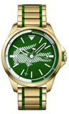 Lacoste Capbreton Green Dial 2 Tone Steel Strap Watch for Men- 2010962