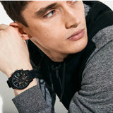 Lacoste 12.12 Black Dial Black Silicon Strap Watch for Men - 2011012