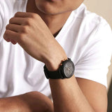 Lacoste 12.12 Black Dial Black Silicon Strap Watch for Men - 2011247