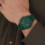 Lacoste 12.12 Green Dial Green Silicone Strap Watch for Men - 2010973