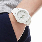 Lacoste 12.12 White Dial White Silicon Strap Watch for Unisex - 2010984